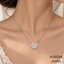 Heart Cut Solitaire Pendant Necklace, White Gold Dainty Love Jewelry, Minimalist Bridal Necklace, Anniversary Gift for Her