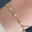 Bezel Station Diamond Bracelet in 14K Yellow Gold | Lab-Grown Diamond Bracelet