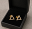 Triangle Diamond Stud Earrings | Geometric Gold Earrings