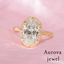 Oval Halo Diamond Engagement Ring in 14K Yellow Gold