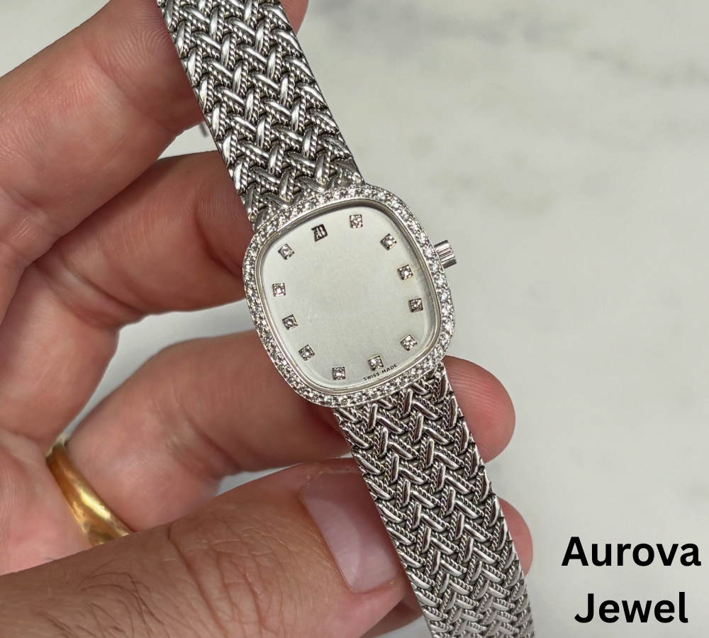 Diamond Bezel Watch | Luxury Diamond Dress Watch | Swiss Style Diamond Watch