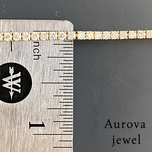 Round Diamond Tennis Bracelet in 14K Yellow Gold | Lab-Grown Diamond Bracelet