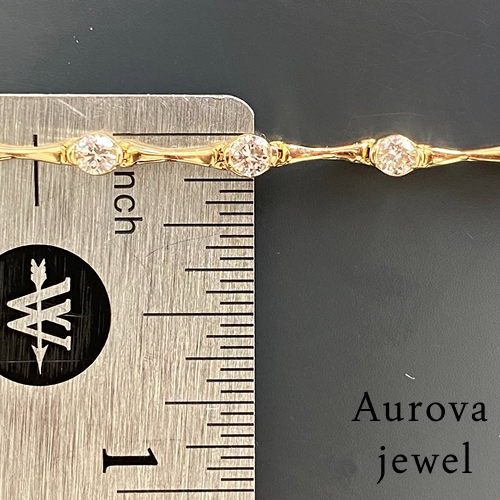 Bezel Station Diamond Bracelet in 14K Yellow Gold | Lab-Grown Diamond Bracelet