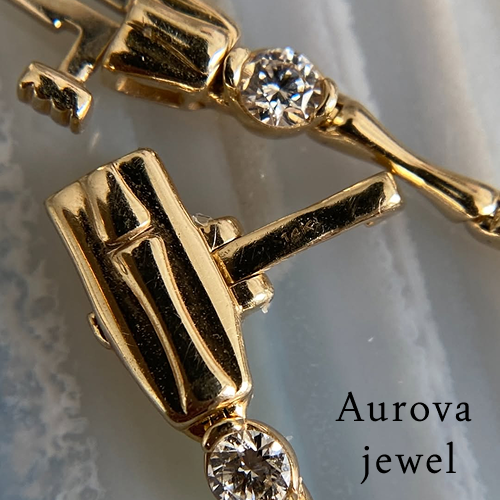 Bezel Station Diamond Bracelet in 14K Yellow Gold | Lab-Grown Diamond Bracelet