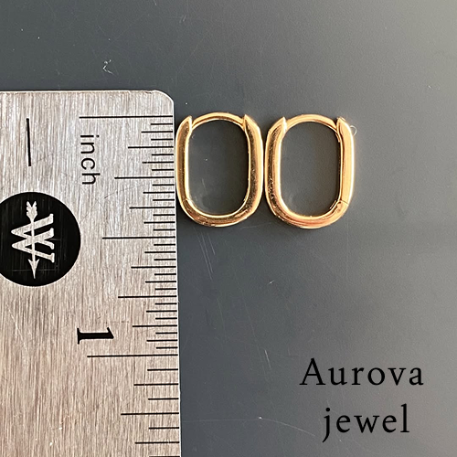 Baguette Diamond Hoop Earrings | Gold Huggie Earrings