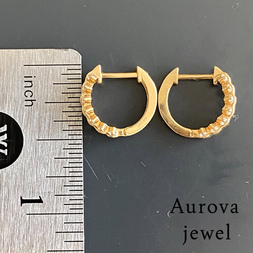 Diamond Hoop Earrings | Gold Huggie Diamond Earrings
