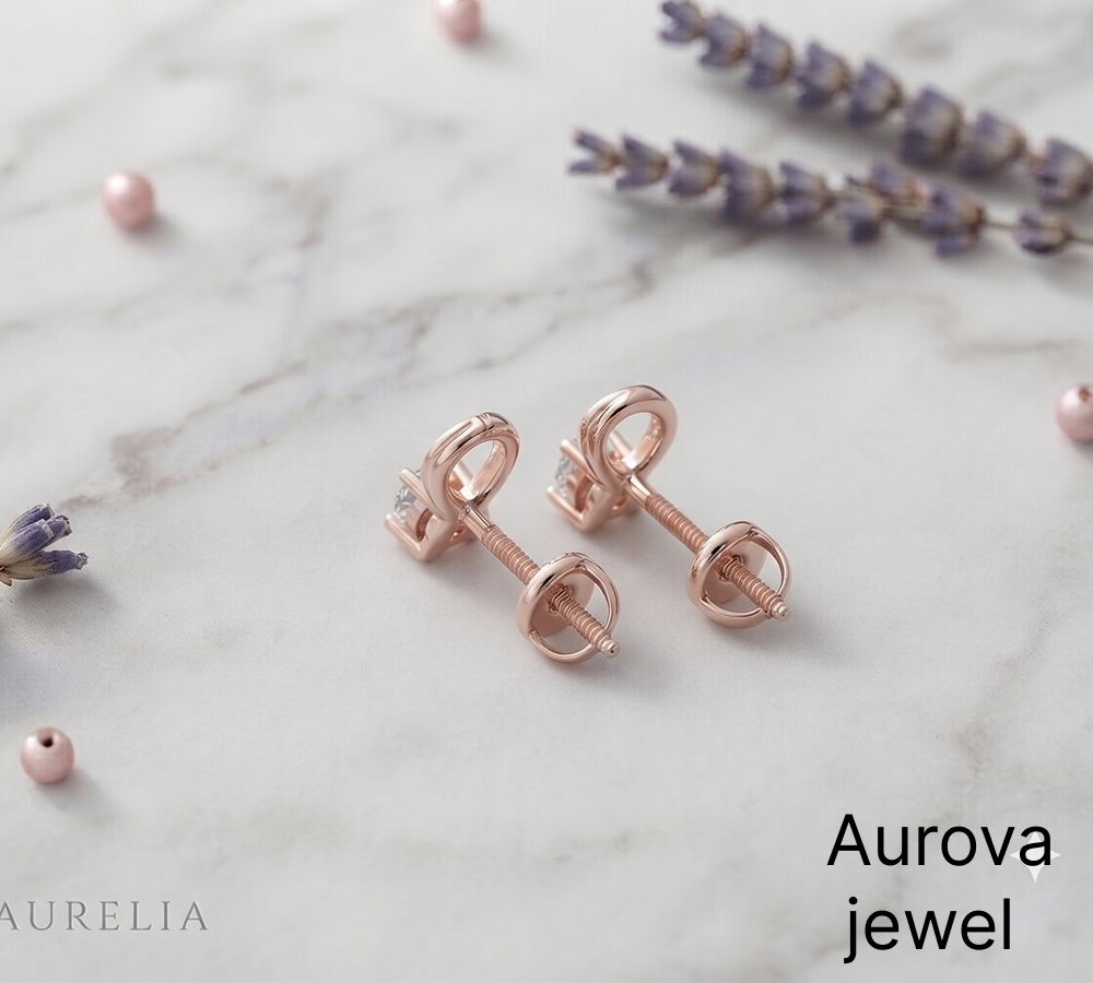 Diamond Loop Stud Earrings | Elegant Gold Teardrop Diamond Earrings