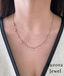 Floating Diamond Station Necklace | Princess Cut Diamond Necklace | 14K Gold Minimalist Necklace