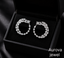 Diamond Circle Hoop Earrings | Elegant Floral Diamond Drop Earrings