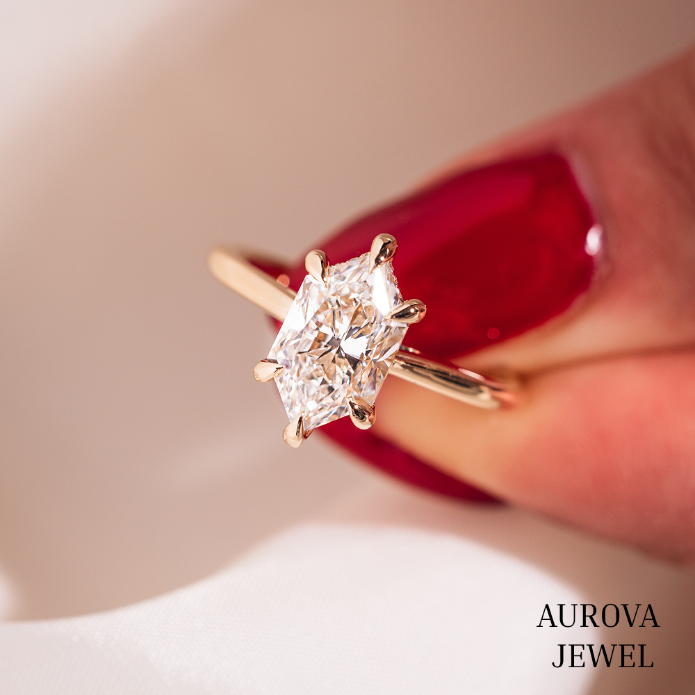 Marquise Diamond Engagement Ring, 14K Solid Gold Solitaire Ring, Minimalist Diamond Ring, Unique Bridal Ring, Anniversary Gift for Her