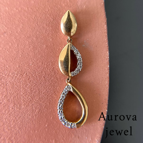 Pear Diamond Drop Pendant Necklace | Diamond Teardrop Necklace | 14K Gold Pendant