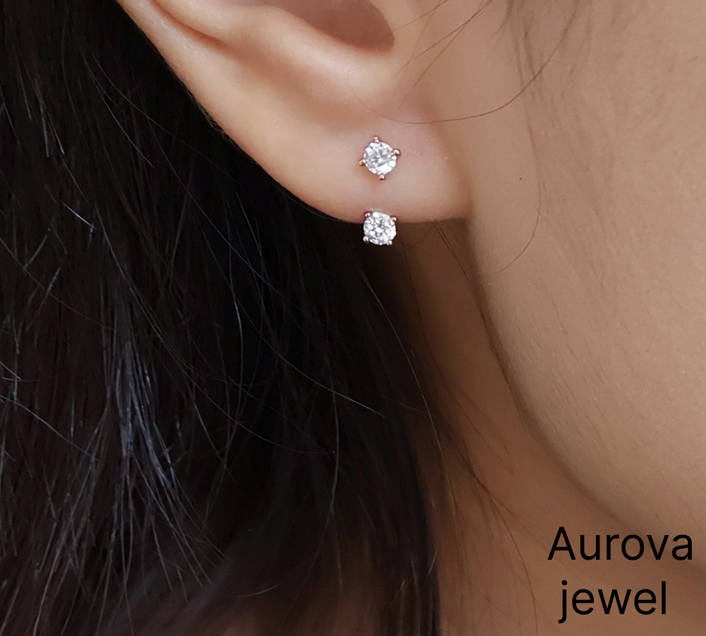 Diamond Jacket Earrings | Round Diamond Ear Jacket Earrings | 14K Gold Fine Jewelry