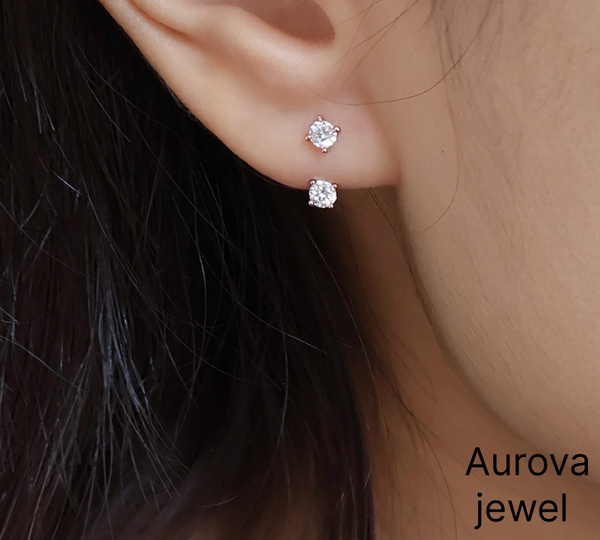 Diamond Jacket Earrings | Round Diamond Ear Jacket Earrings | 14K Gold Fine Jewelry