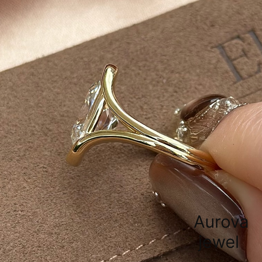 Old Cut Diamond Ring | Oval Vintage Gold Ring | Aurova Jewel