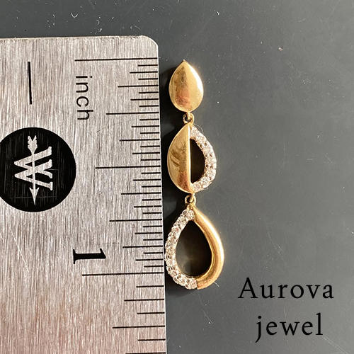 Pear Diamond Drop Pendant Necklace | Diamond Teardrop Necklace | 14K Gold Pendant
