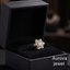 Diamond Star Stud Earrings | Two-Tone Gold Floral Earrings