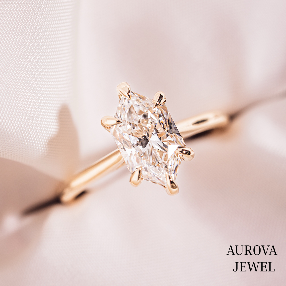 Marquise Diamond Engagement Ring, 14K Solid Gold Solitaire Ring, Minimalist Diamond Ring, Unique Bridal Ring, Anniversary Gift for Her