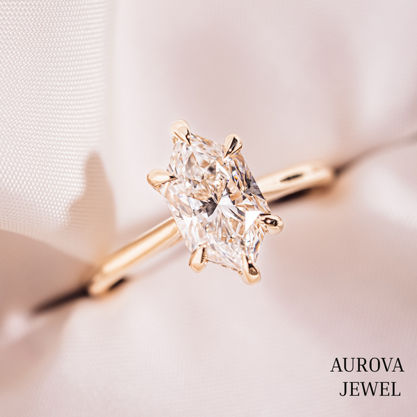 Marquise Diamond Engagement Ring, 14K Solid Gold Solitaire Ring, Minimalist Diamond Ring, Unique Bridal Ring, Anniversary Gift for Her