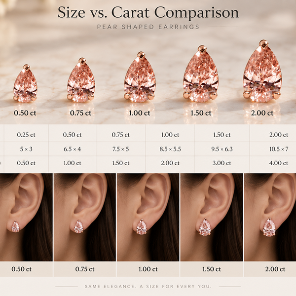 Pear Cut Pink Diamond Stud Earrings, Rose Gold Minimalist Bridal Jewelry, Anniversary Gift for Her