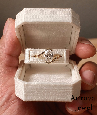 Oval Twist Solitaire Engagement Ring 2 CT – Gold Designer Ring 