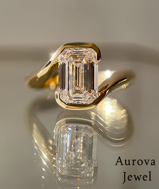 Nova Emerald Ring – Gold Bezel Statement Ring