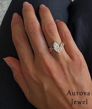 Eclipse Marquise Ring – Gold Bypass Designer Ring