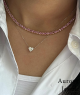 Heart Diamond Pendant Necklace in Yellow Gold