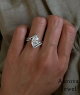 Pear Split Shank Engagement Ring 2 CT – Gold Pave Designer Ring