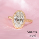 Oval Cut Lab-Grown Diamond Halo Engagement Ring with Micro Pave Band in Rose Gold