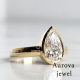 Pear Cut Lab-Grown Diamond Ring – Gold Solitaire Engagement Ring