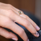 Oval Bezel Set Diamond Ring in Gold – Minimalist Dainty Solitaire Ring