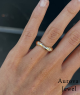 Minimal CZ Accent Band – Slim Gold Stackable Ring