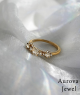 Delicate Cluster Band Ring – Minimal Gold CZ Ring