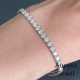 Luxury Round Diamond Tennis Bracelet in 14K White Gold – Classic Four Prong Diamond Bracelet for Women