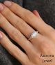 Luxury Marquise Cut Bezel Set Diamond Engagement Ring in 14K White Gold – Minimalist Solitaire Bridal Ring for Women