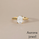 Radiant Cut Solitaire Diamond Engagement Ring in 14K Yellow Gold
