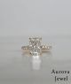Luxury Radiant Cut Solitaire Diamond Engagement Ring with Pavé Diamond Band in 14K Yellow Gold – Elegant Timeless Bridal Ring for Women