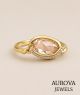 Luxury Rose Cut Diamond Bezel Ring in 14K Yellow Gold – Vintage Inspired Solitaire Engagement Ring for Women