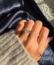 Luxury Marquise Cut Solitaire Diamond Engagement Ring with Pavé Band in 14K Yellow Gold – Elegant Timeless Bridal Ring for Women