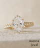 Luxury Oval Cut Solitaire Diamond Engagement Ring with Pavé Band in 14K Yellow Gold – Elegant Timeless Bridal Ring for Women