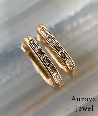 Luxury Baguette Cut Diamond Hoop Earrings in 14K Yellow Gold – Modern Channel Set Diamond Huggie Earrings for Women