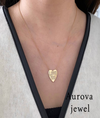 Luxury Heart Love Diamond Pendant Necklace in 14K Yellow Gold – Romantic Minimalist Fine Jewelry for Women